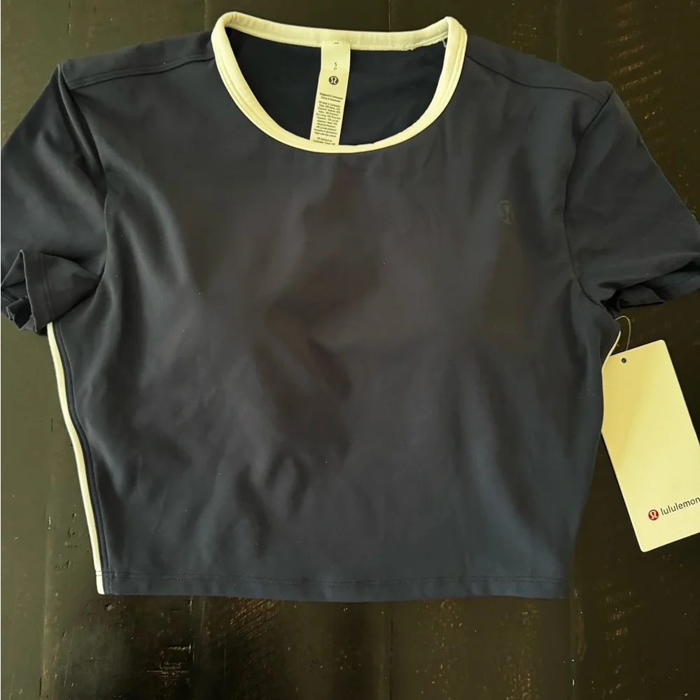 Women's Navy Crop Top - Picture 6 of 6